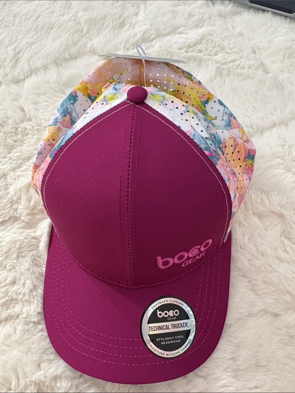 Boco Gear Adult Pink Floral Trucker Hat